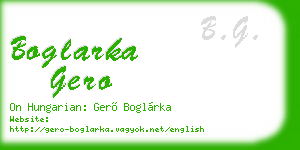 boglarka gero business card